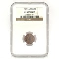 1989 RSA Proof 5cent graded PF67 by NGC - THIS IS POP 1 -Only 58261 minted in total - 35540 in proof