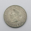1895 Ceylon silver 50 cent