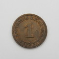 1908 Deutsches Reich 1 Pfennig AU