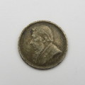 1896 ZAR Paul Kruger 3d tickey