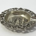 Silver Ashtray with silver mark inside - small for single person - 11,7g