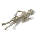 Silver figurine running man from Northern Zambia - 56mm high - 20g