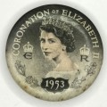 1953 Elizabeth II Coronation button - one of the scarce ones