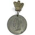 1887 Victoria Jubilee medal in aluminum with crowned clasp