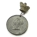 1887 Victoria Jubilee medal in aluminum with crowned clasp