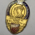 R.A.O.B - Coronation of George 6 medallion - 1937