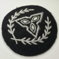 SWA Territory Force Regimental Sergeant arm badge - Silver cotton on black