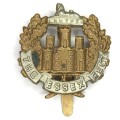 Great Britain Infantry of the Line Essex Regiment bi-metal cap badge with slide