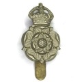 Great Britain The East Lacashire Regiment cap badge - Kings Crown - White metal slide