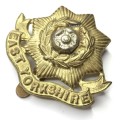 Great Britain East Yorkshire Regiment cap badge with slide - Bi-metal