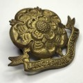 Great Britain Lancashire Hussars I.Y. badge with lugs - Brass