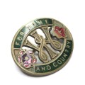 For Home and Country pin Brooch - Lovely with inlays