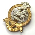 Queen`s Infantry Regiment Great Britain cap badge - Bi-metal - Slide