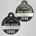 4 Klein Karoo Dog Licenses with no`s 140, 150, 160 and 170 - all 1988