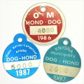Lot of 3 dog licenses no. 2000, 4000 and 5000 - Knysna, OM and Langkloof