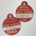 Dog License - lot of 3 Knysna licenses with no 1300 - DIFFERENT YEARS