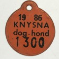 Dog License - lot of 3 Knysna licenses with no 1300 - DIFFERENT YEARS