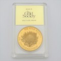 The Gold Society gold plated bronze medallion - Sealed
