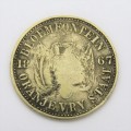 1867 Bloemfontein Daniel and Hyman 2 shillings token