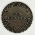 British Token J Wheeler Tea dealer Brierley Hill 1847 Trade Token