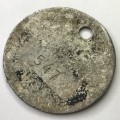 Aluminum Disc with 547 punched in