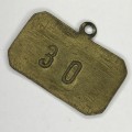 Beacons field 1910 tool check 657 with number 30 - used at Kimberley