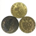 Lot of 3 different George III gambling tokens