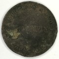Herns #292a J.W. Irwin half Penny dated 1879