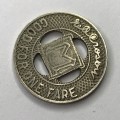Minneapolis St. Ry. Co. transit token - Good for one fare - 1920