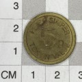 Peter Simper 5 pence token