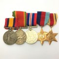 Boerwar Queens medal to 622 Pte JH Herring of the Uitenhage Town Guard  and WW2 medals to Herring