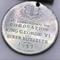 1937 Coronation of George 6 medal with ribbon - lead - AAA condition
