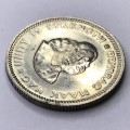 1963 South Africa Five cent with cracked die mark both sides - through C of 5c and N of Unity