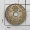 1911 H East Africa and Uganda 10 cent - AU - holed