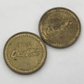 Lot of 6 Coca Cola tokens - rarely seen