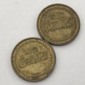 Lot of 6 Coca Cola tokens - rarely seen