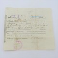 Boer War period promissory note for 25 pound - Owed by Louis Botha Wessels