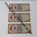 TW de Jongh 3rd issue Lot of 7 x R1 banknotes - nice numbers - consecutive - uncirculated