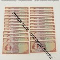 TW de Jongh 3rd Issue Lot of 25 x R1 banknotes with consecutive numbers