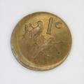 1989 South Africa Error One Cent coin - misstruck