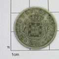 1900 Portugal 100 Reis with 2 cracked die marks reverse
