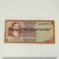 TW de Jongh 1st Issue R1 bank notes - springbok watermark - uncirculated