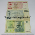 Lot of 12 Zimbabwe bank notes - some scarcer