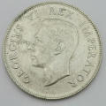 South Africa 1944 half crown AU + / very close to uncirculated