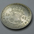 1942 SAU George V half crown - VF+ with lustre