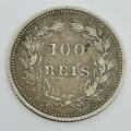 Portugal 1893 Silver 100 reis