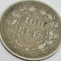 Portugal 1893 Silver 100 reis