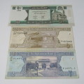 Lot of 7 Afghanistan bank notes
