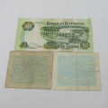 Lot of 10 old bank notes