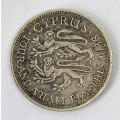 Cyprus 1938 silver four and a half piastres - XF